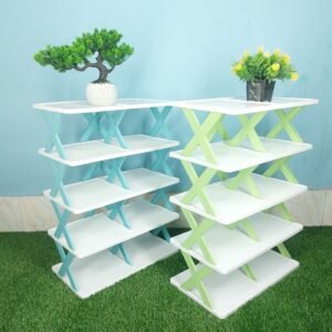 Double sided 5 Layer shoe rack